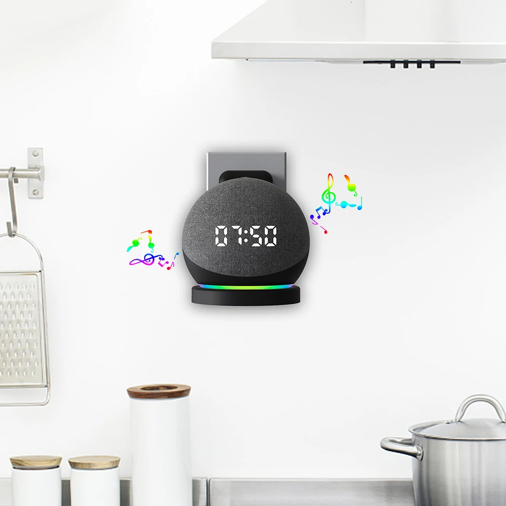 حامل مكبر صوت بلاستيكي مثبت عل - مراجعة Amazon Speaker Echo Pop وسعره