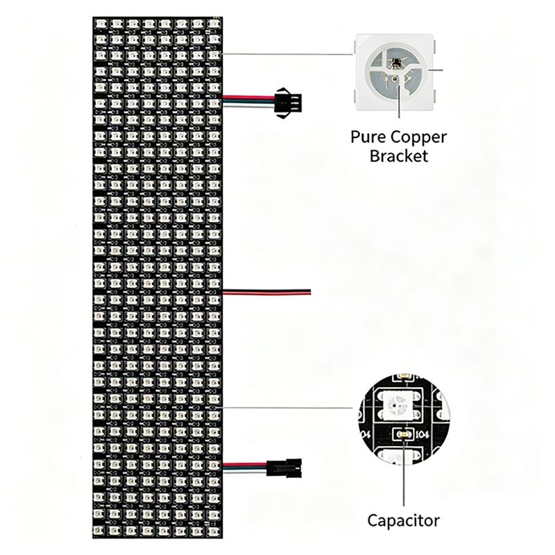 لوحة مصفوفة وحدات البكسل الذكي - مراجعة Rgb Led Matrix 8X8 وسعره
